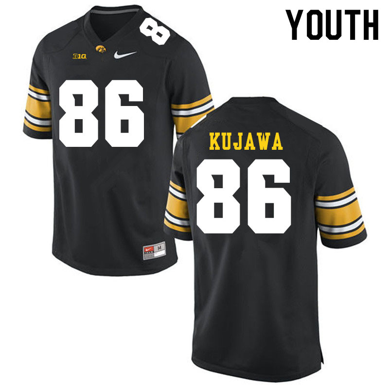 Youth #86 Tommy Kujawa Iowa Hawkeyes College Football Jerseys Sale-Black